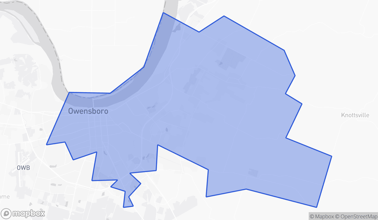Map highlighting House District 13 in Kentucky