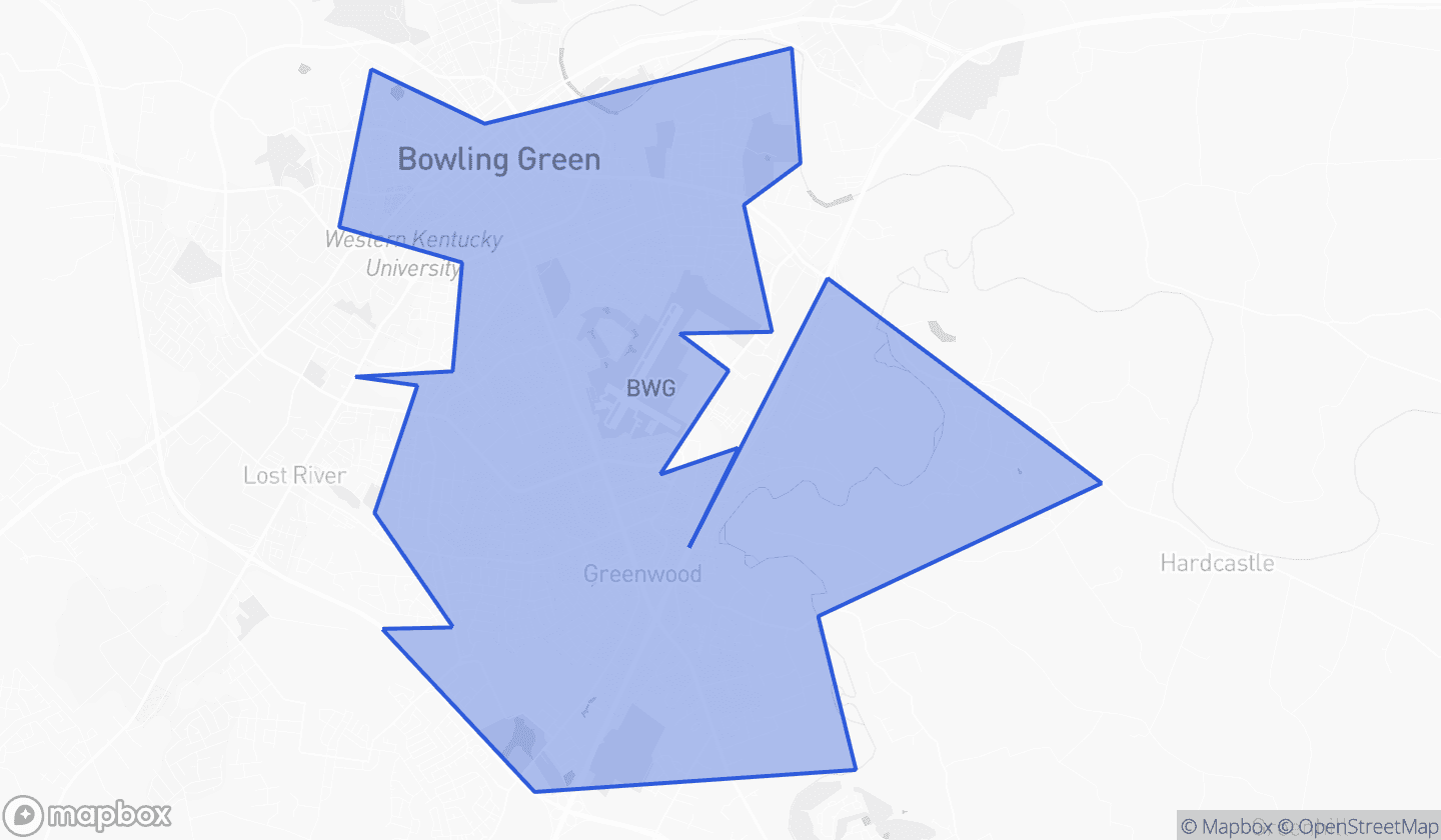 Map highlighting House District 20 in Kentucky