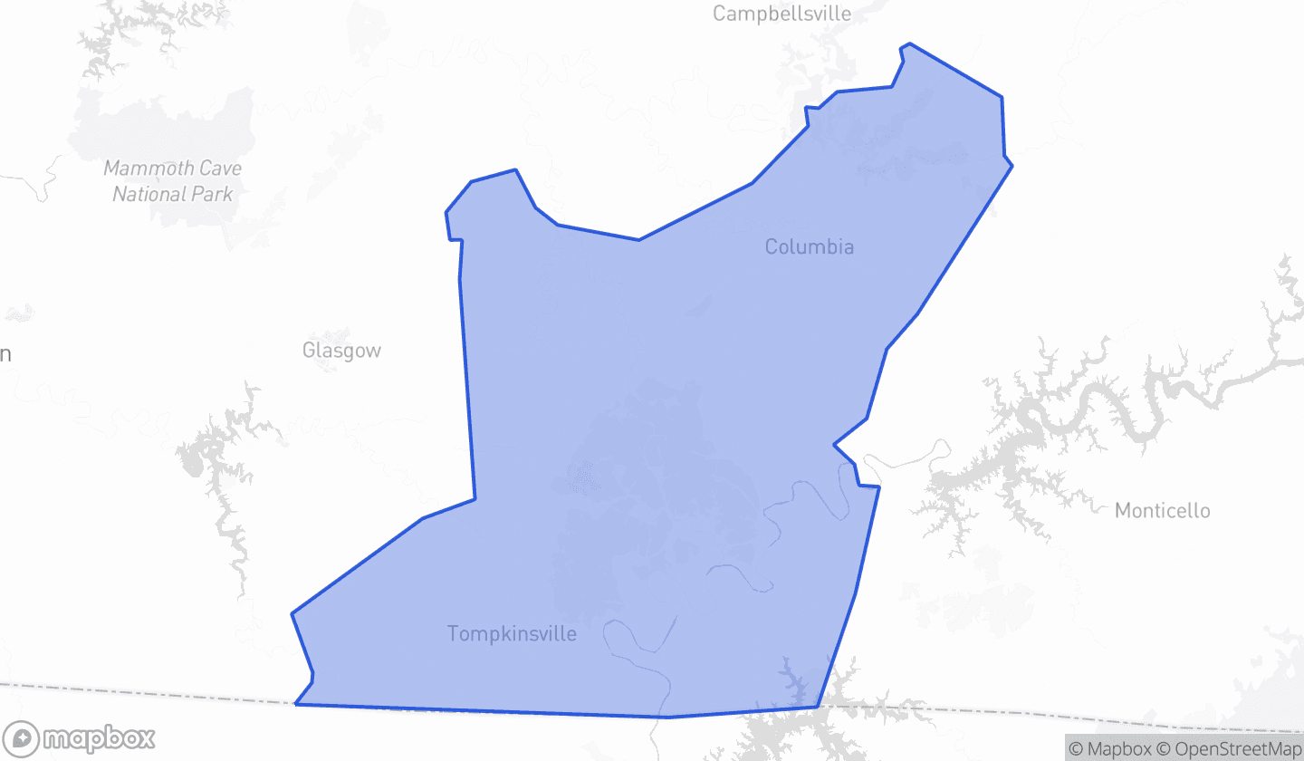 Map highlighting House District 21 in Kentucky