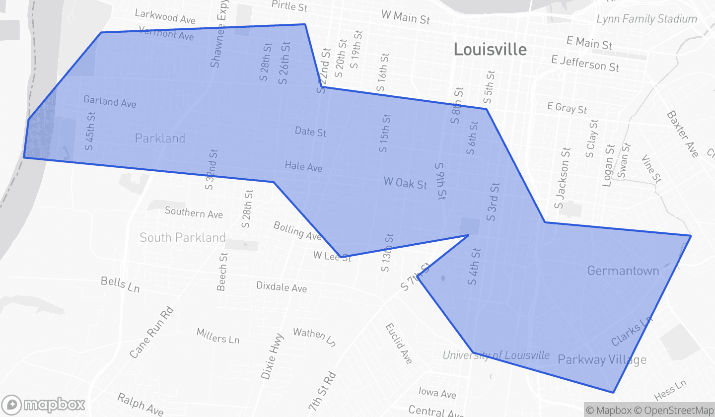 Map highlighting House District 42 in Kentucky