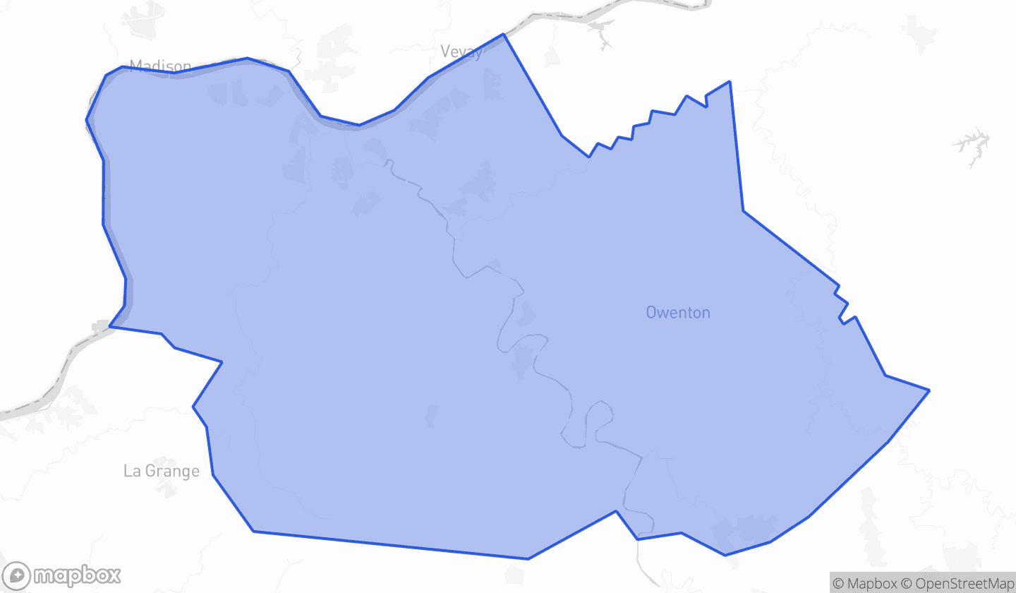Map highlighting House District 47 in Kentucky