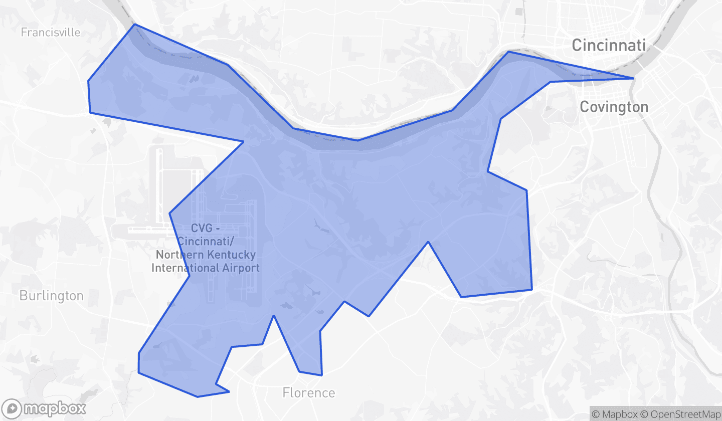 Map highlighting House District 63 in Kentucky