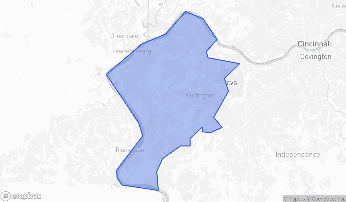Map highlighting House District 66 in Kentucky