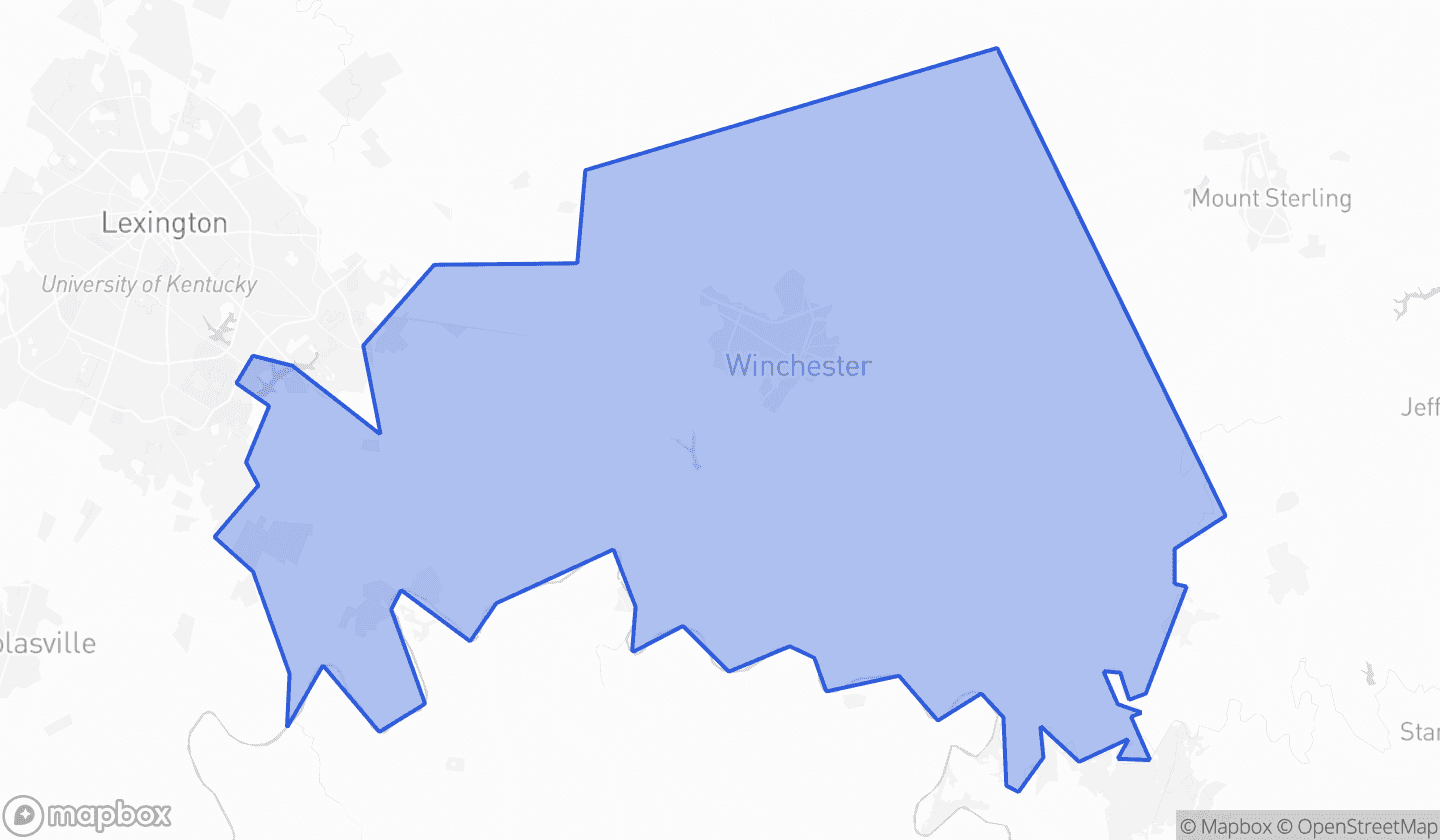 Map highlighting House District 73 in Kentucky