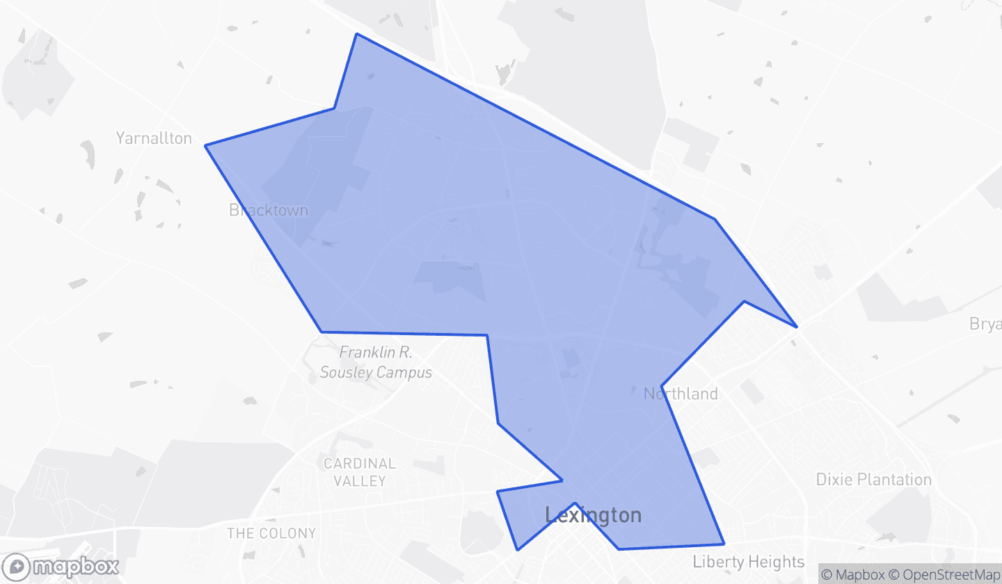 Map highlighting House District 77 in Kentucky