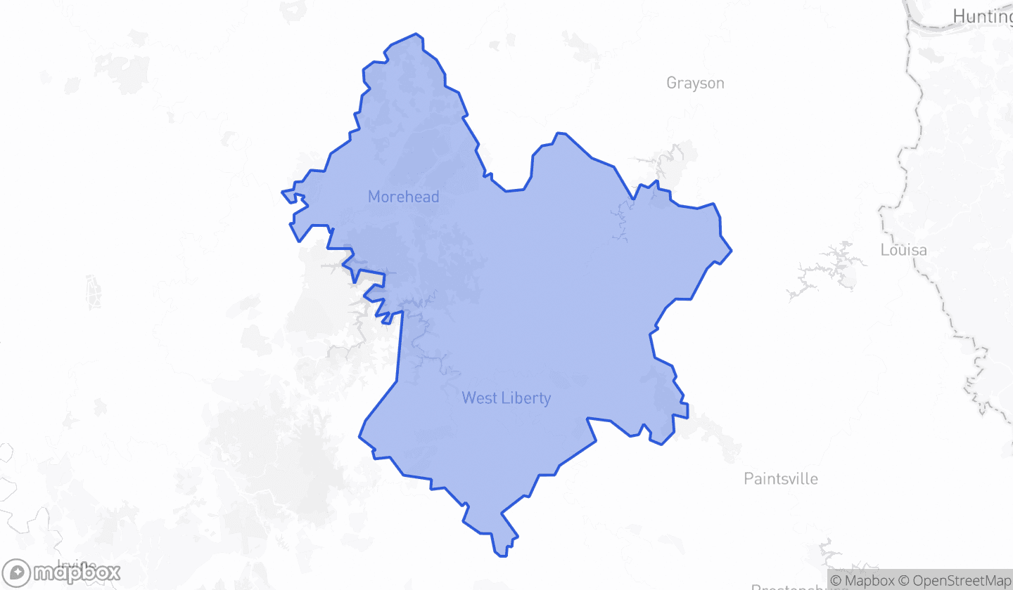 Map highlighting House District 99 in Kentucky