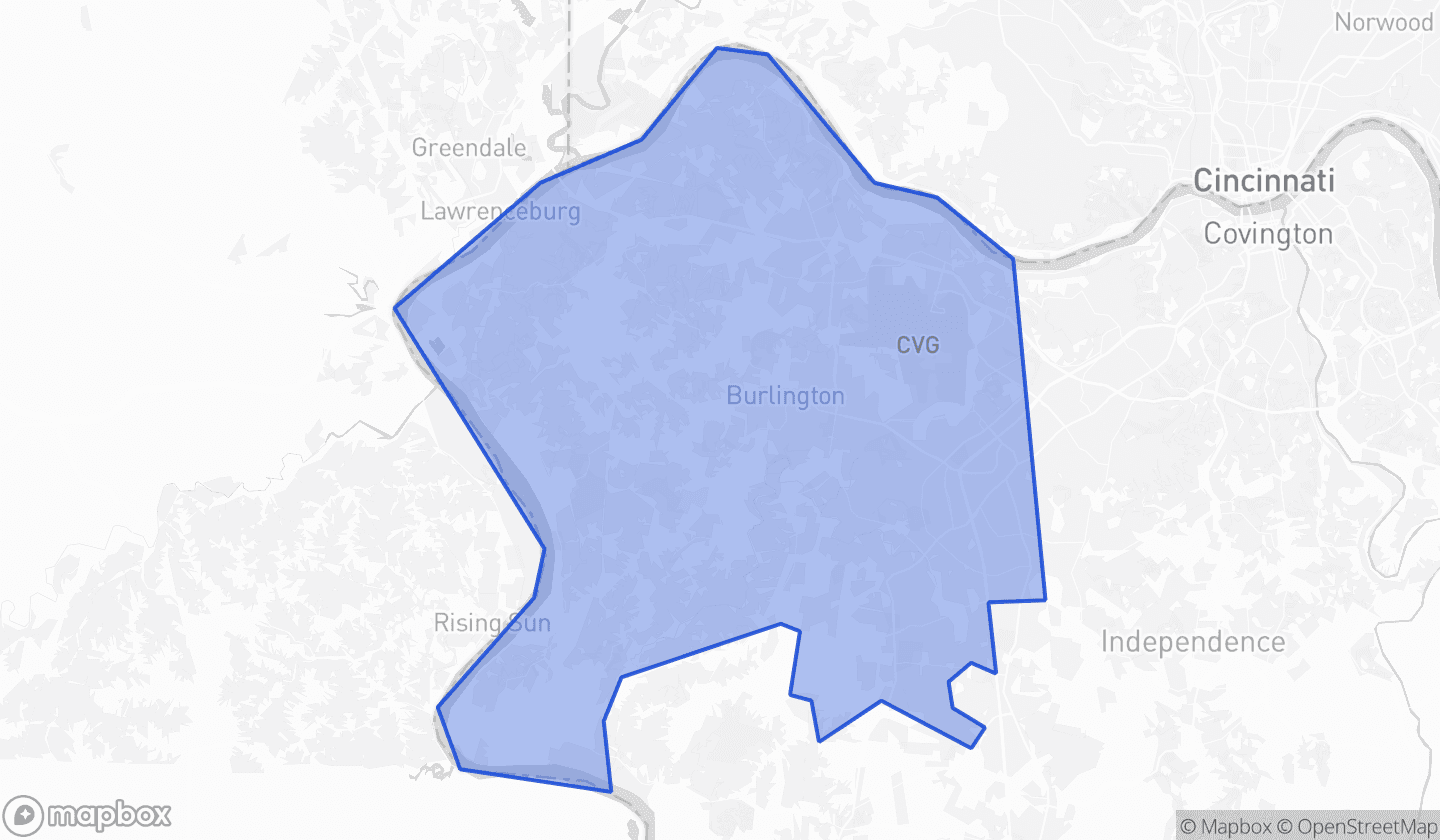 Map highlighting Senate District 11 in Kentucky
