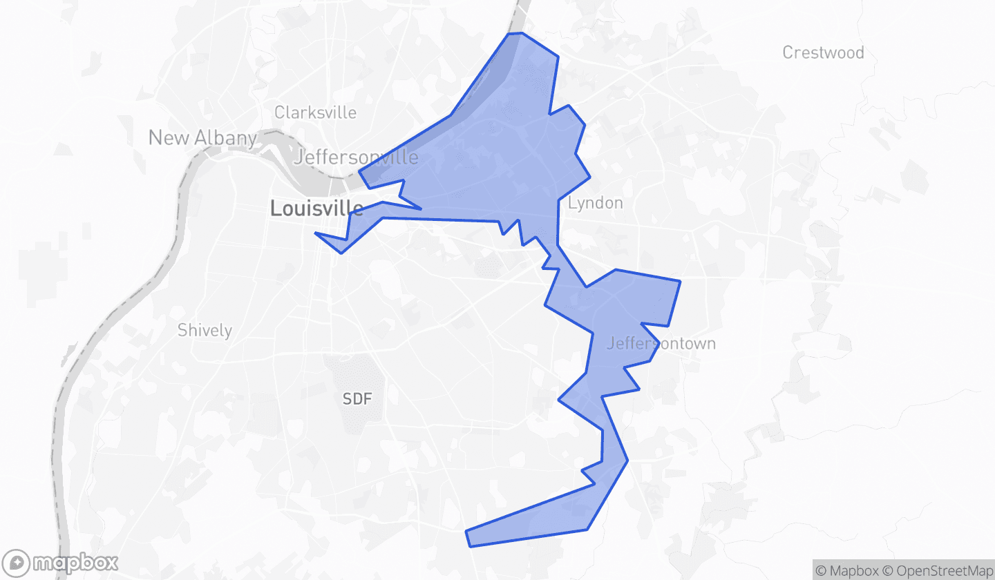 Map highlighting Senate District 26 in Kentucky