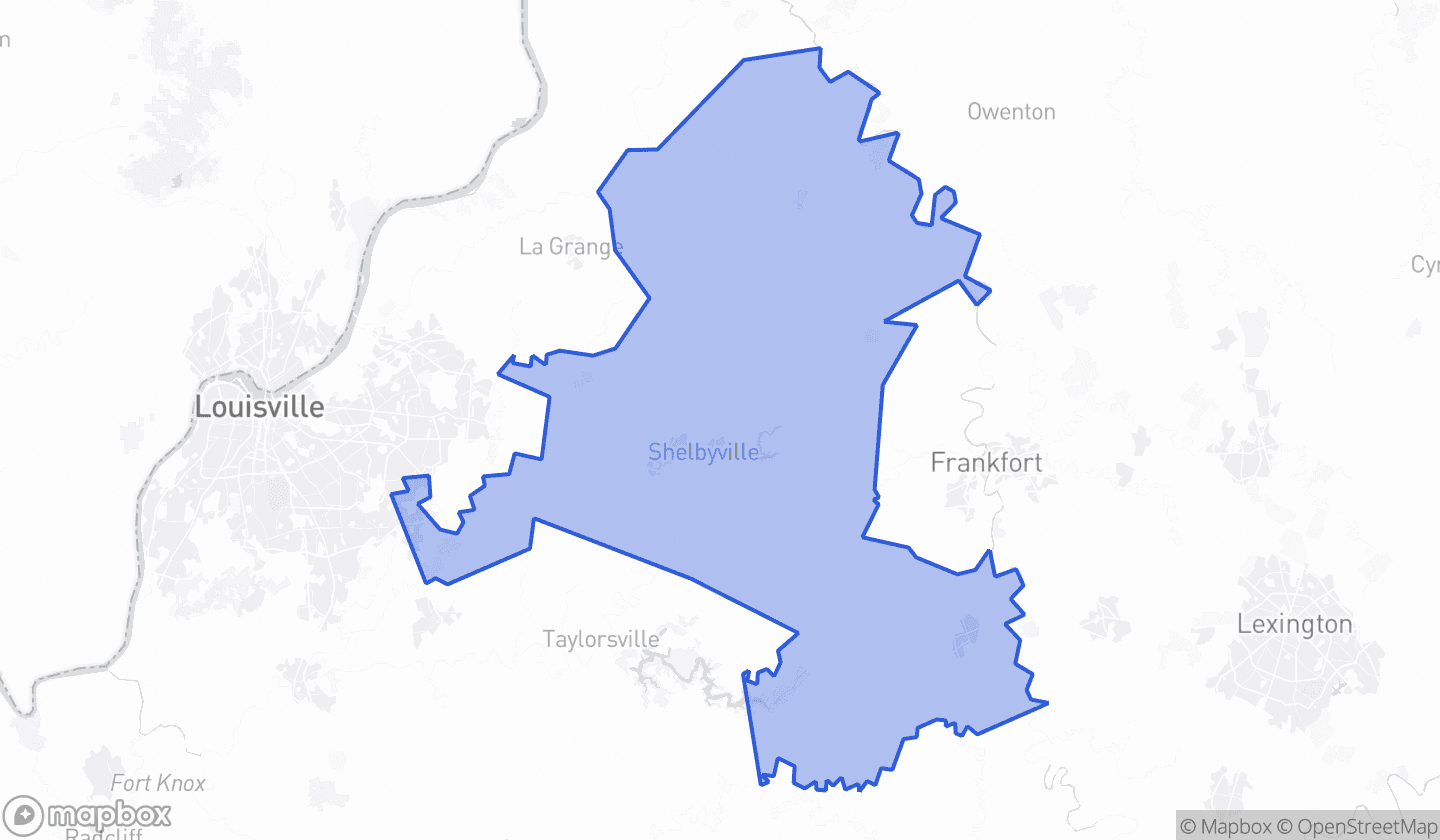 Map highlighting Senate District 7 in Kentucky