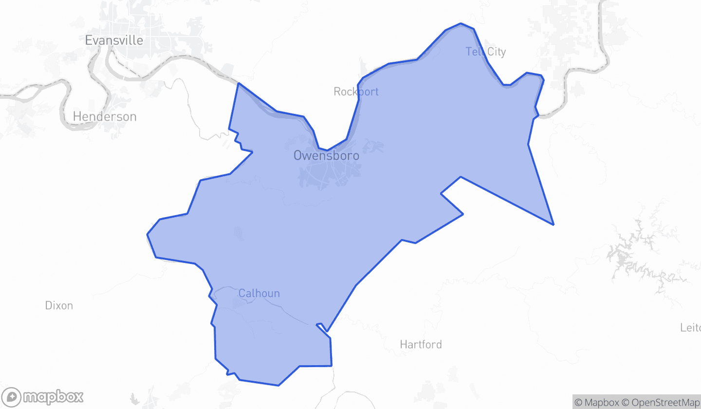 Map highlighting Senate District 8 in Kentucky