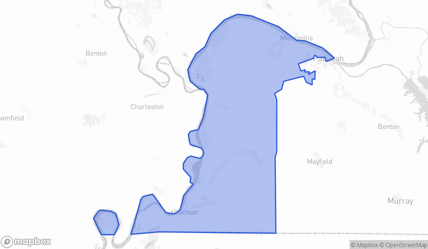 Map highlighting House District 001 in Kentucky