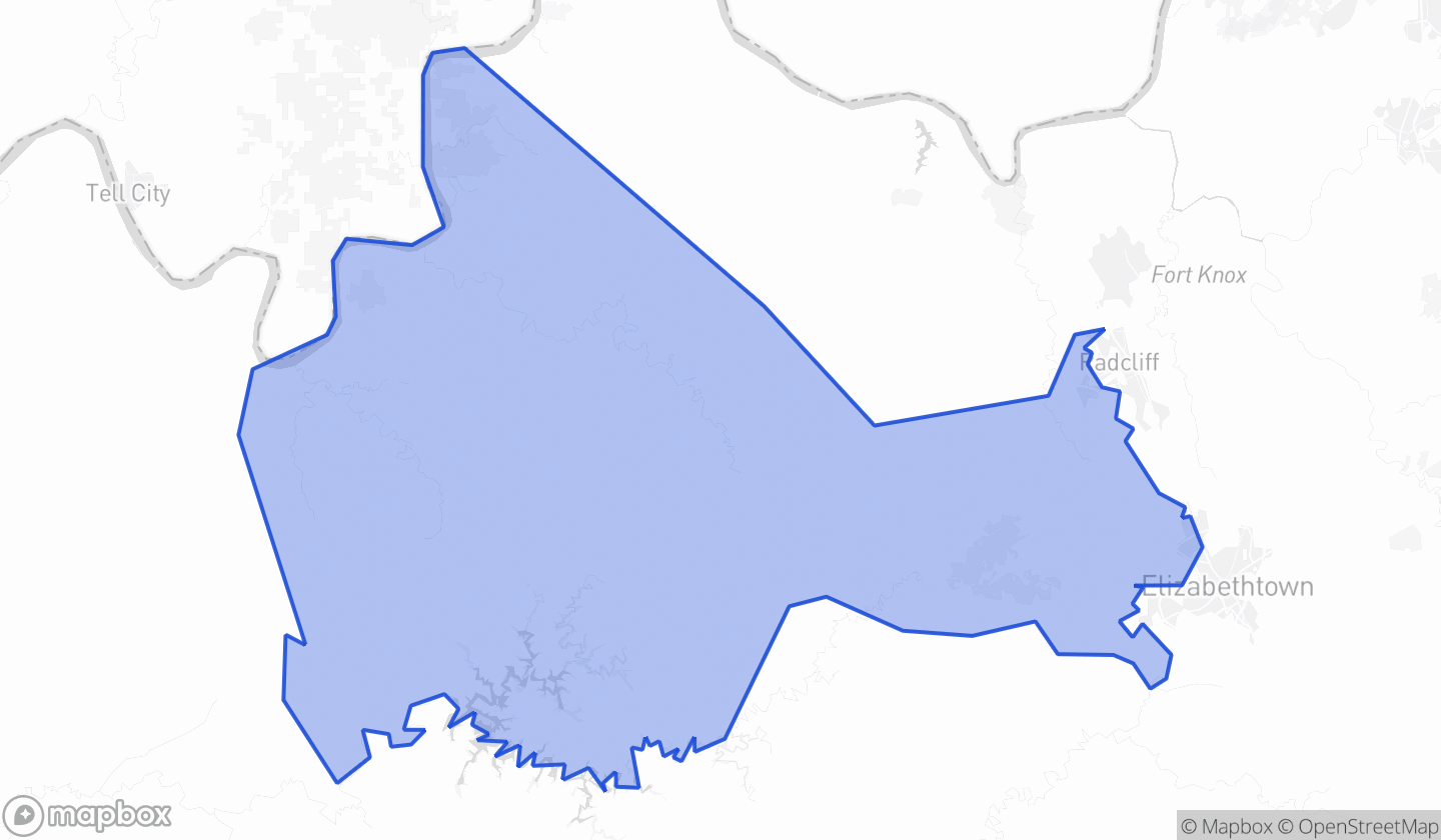 Map highlighting House District 010 in Kentucky