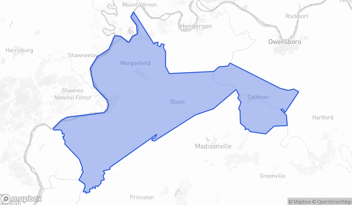 Map highlighting House District 012 in Kentucky