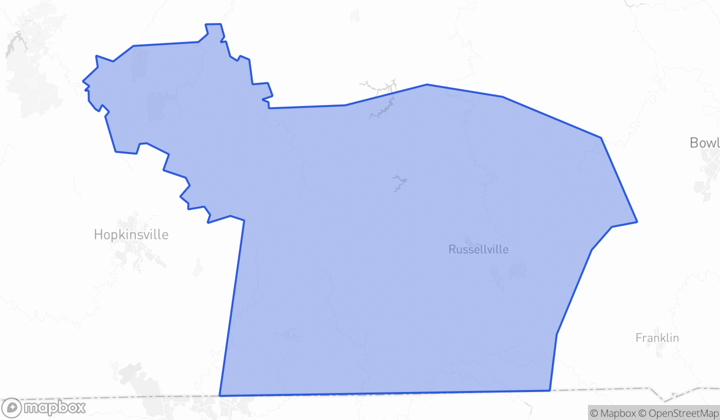Map highlighting House District 016 in Kentucky