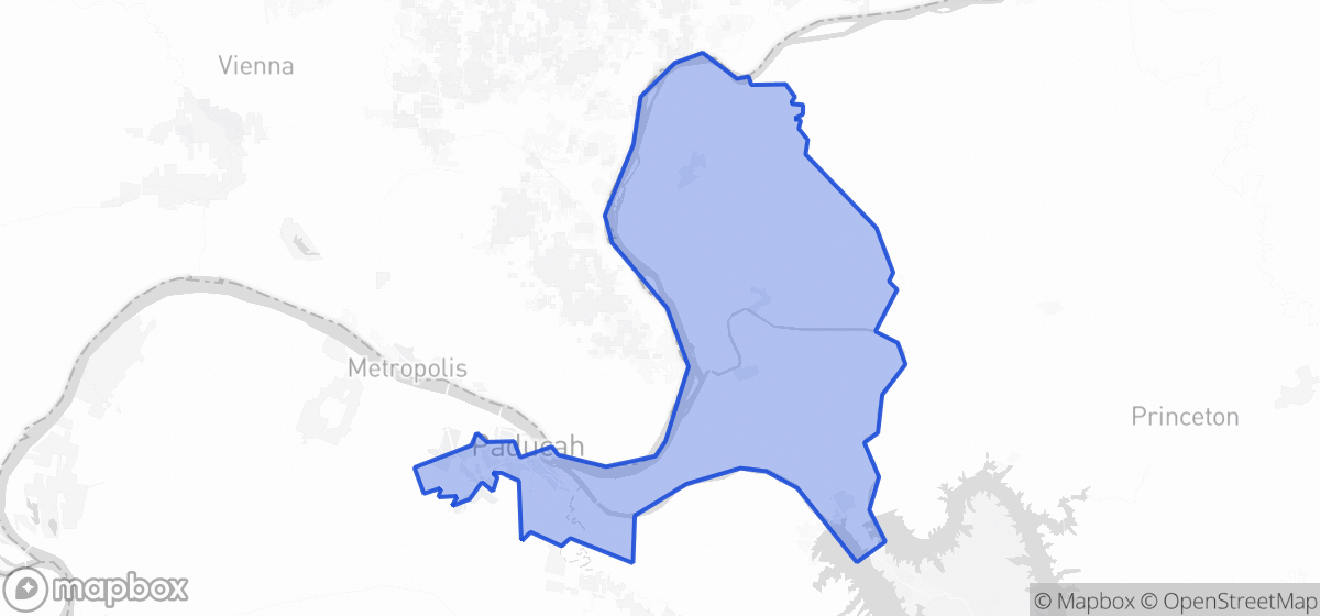 Map highlighting House District 003 in Kentucky