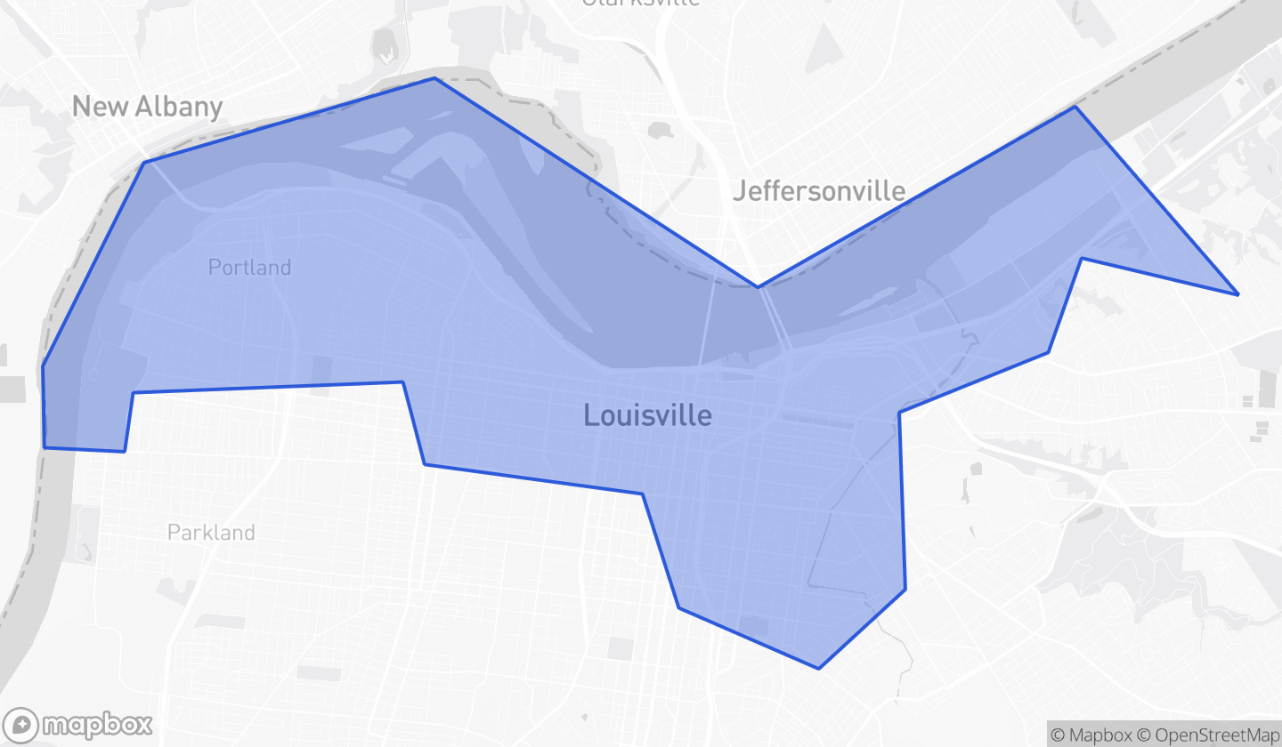 Map highlighting House District 043 in Kentucky