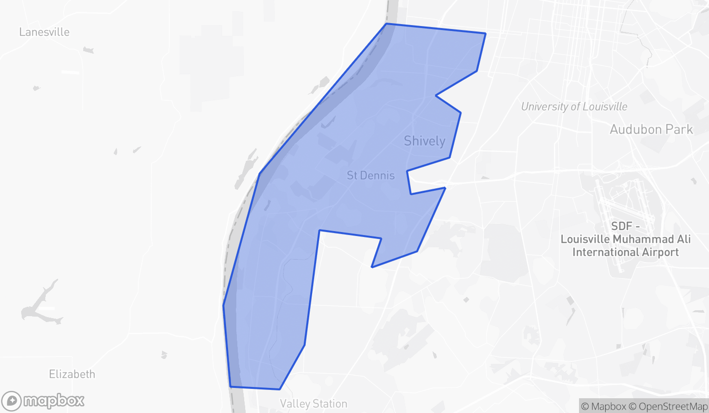 Map highlighting House District 044 in Kentucky