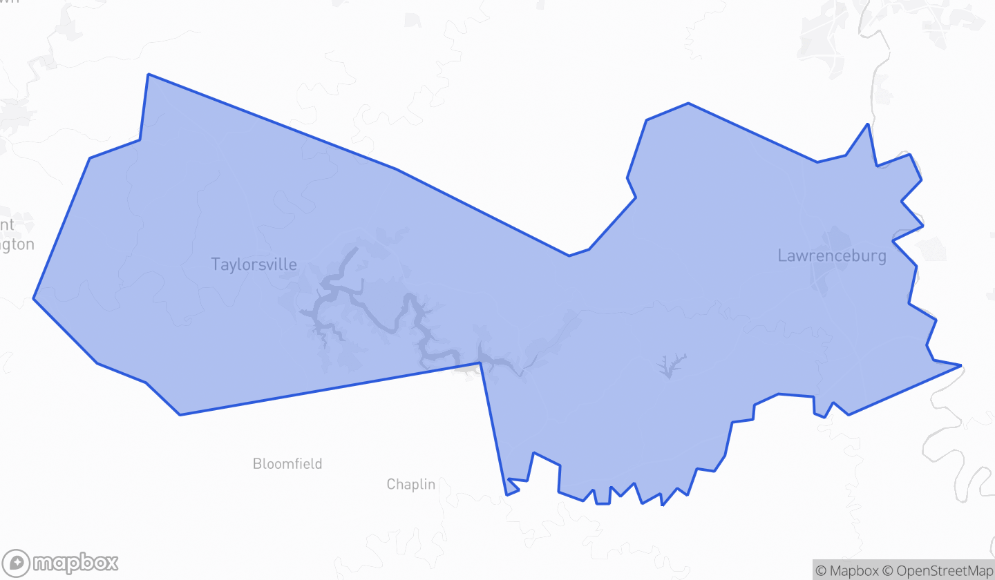 Map highlighting House District 053 in Kentucky