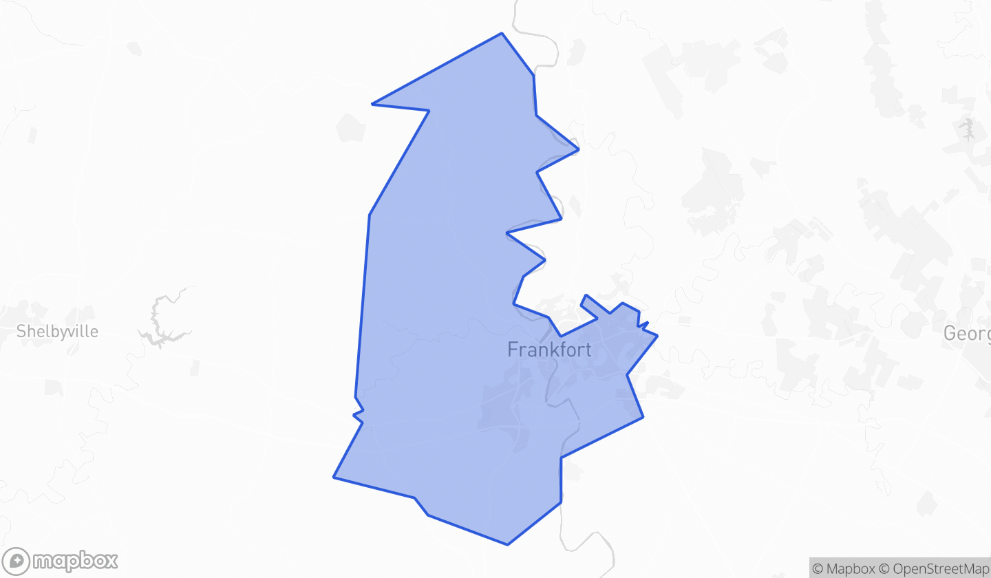 Map highlighting House District 057 in Kentucky