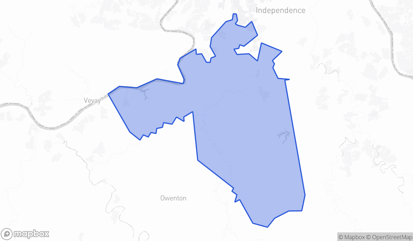 Map highlighting House District 061 in Kentucky