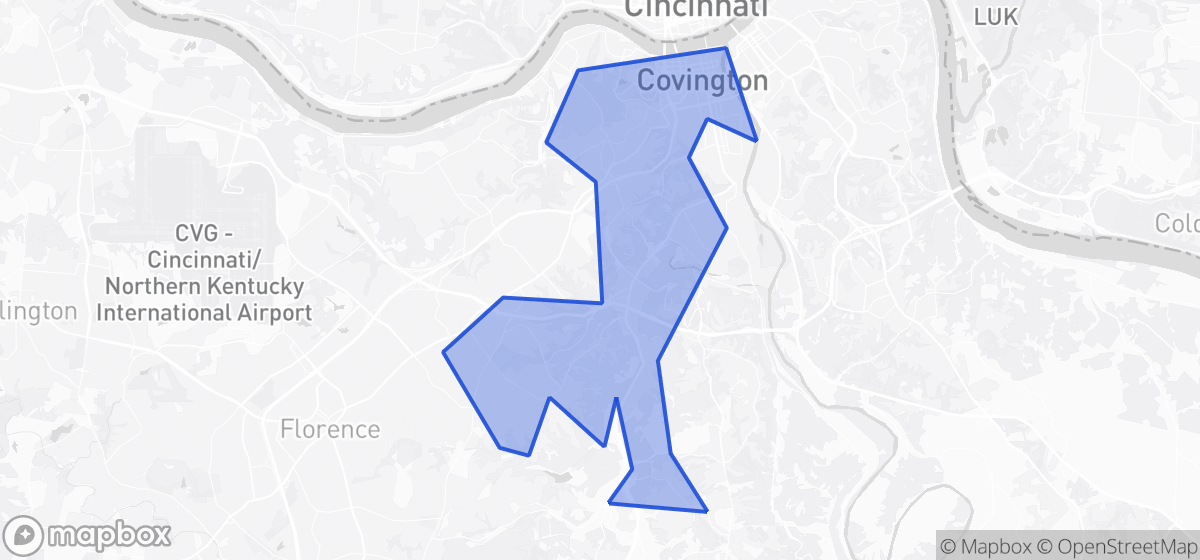 Map highlighting House District 065 in Kentucky
