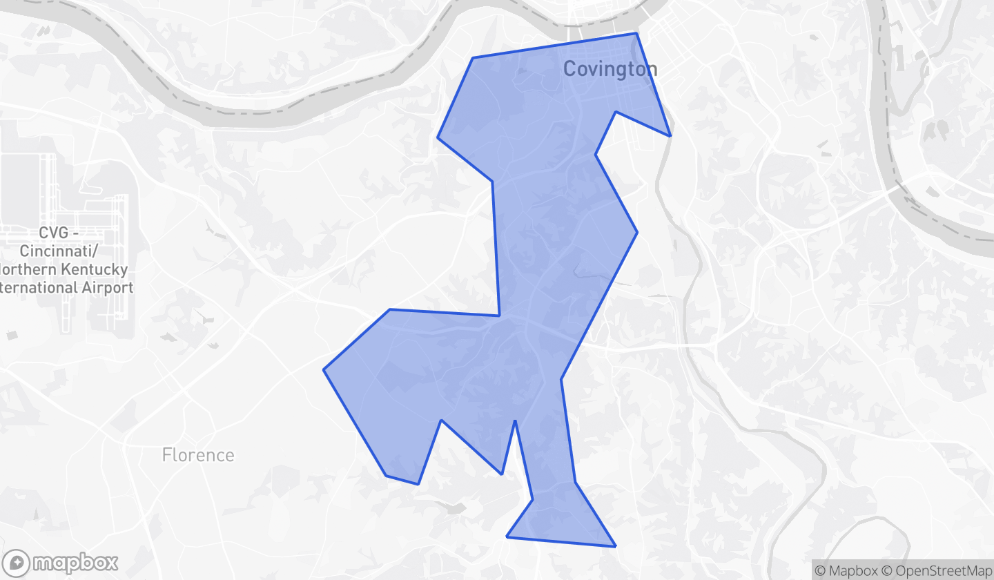 Map highlighting House District 065 in Kentucky