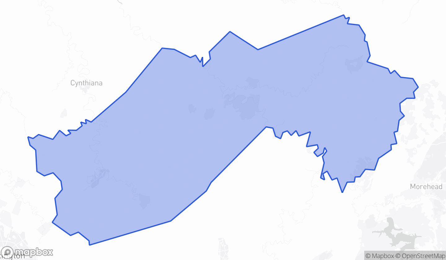 Map highlighting House District 072 in Kentucky