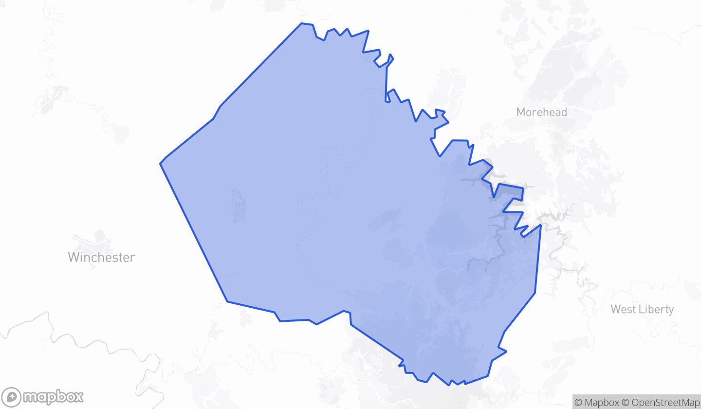 Map highlighting House District 074 in Kentucky