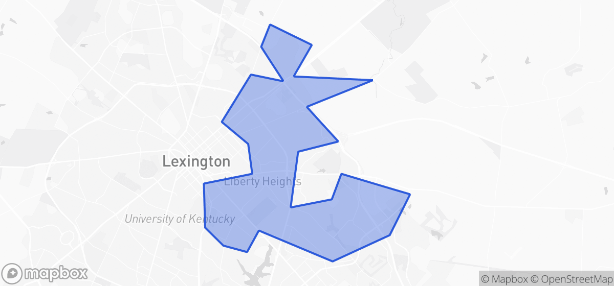 Map highlighting House District 076 in Kentucky