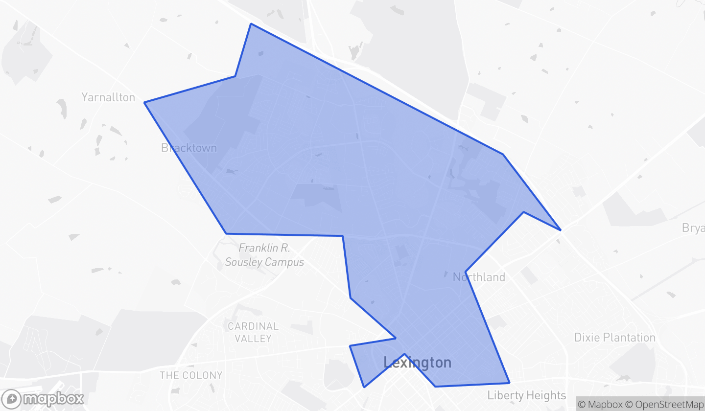 Map highlighting House District 077 in Kentucky