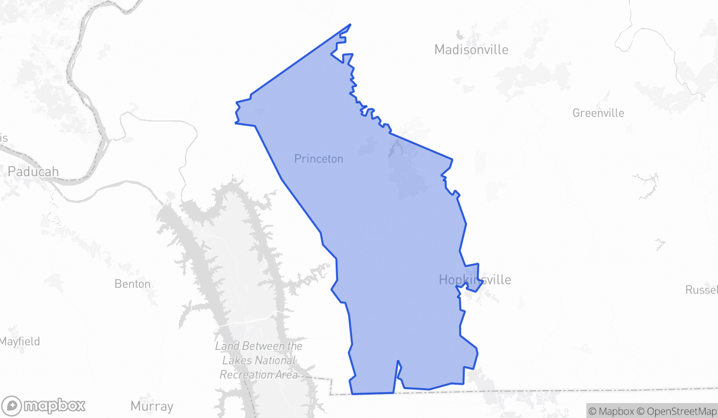 Map highlighting House District 008 in Kentucky