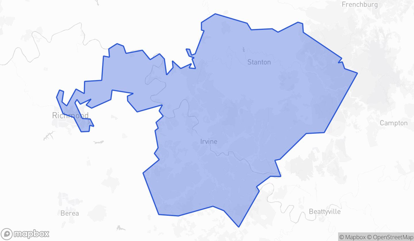 Map highlighting House District 091 in Kentucky