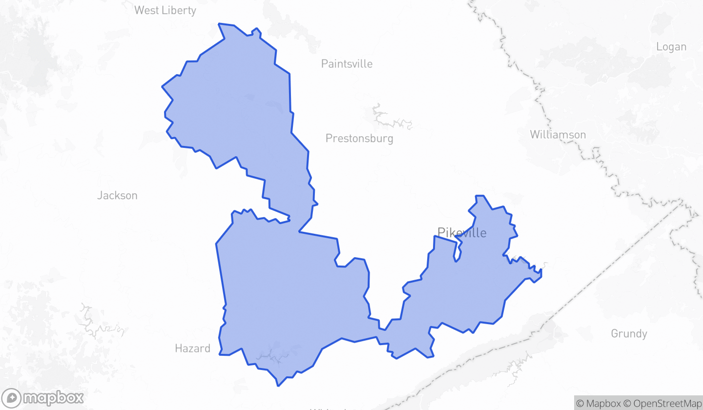 Map highlighting House District 092 in Kentucky