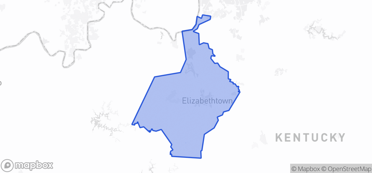 Map highlighting Senate District 10 in Kentucky
