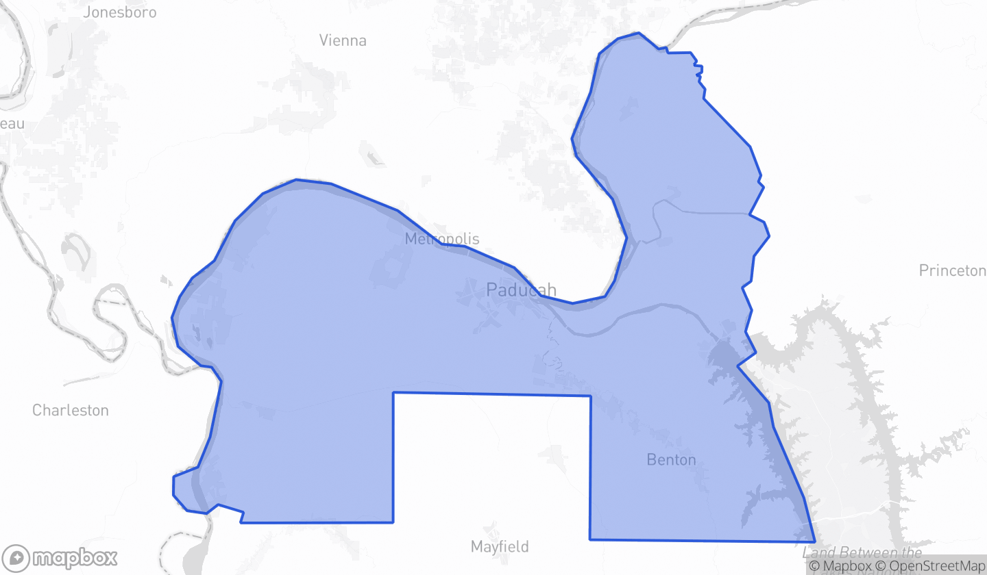 Map highlighting Senate District 02 in Kentucky