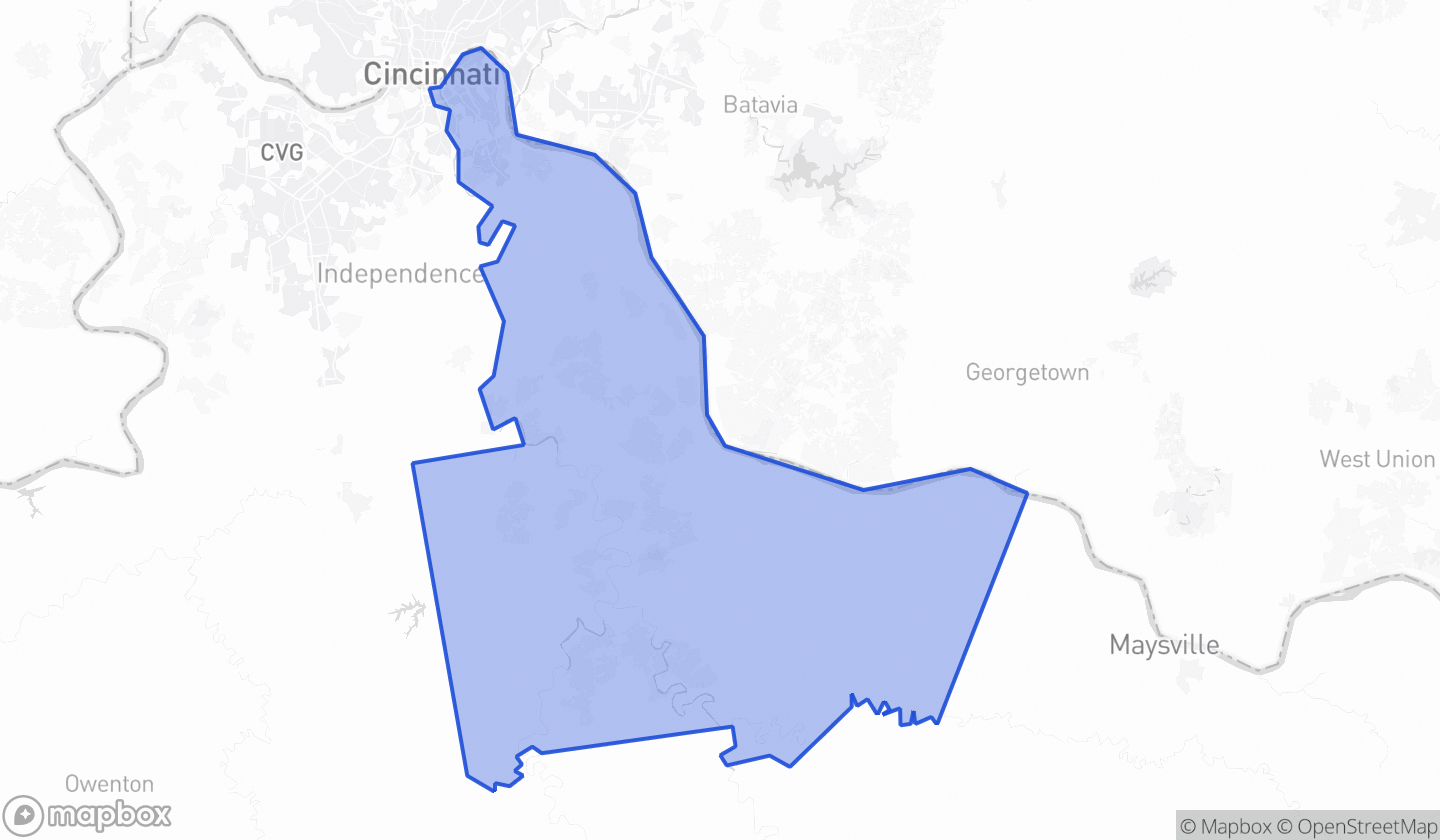 Map highlighting Senate District 24 in Kentucky