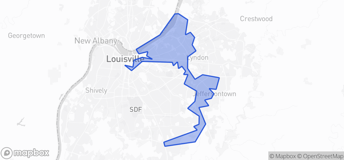 Map highlighting Senate District 26 in Kentucky