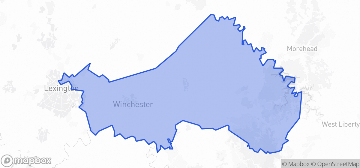 Map highlighting Senate District 28 in Kentucky