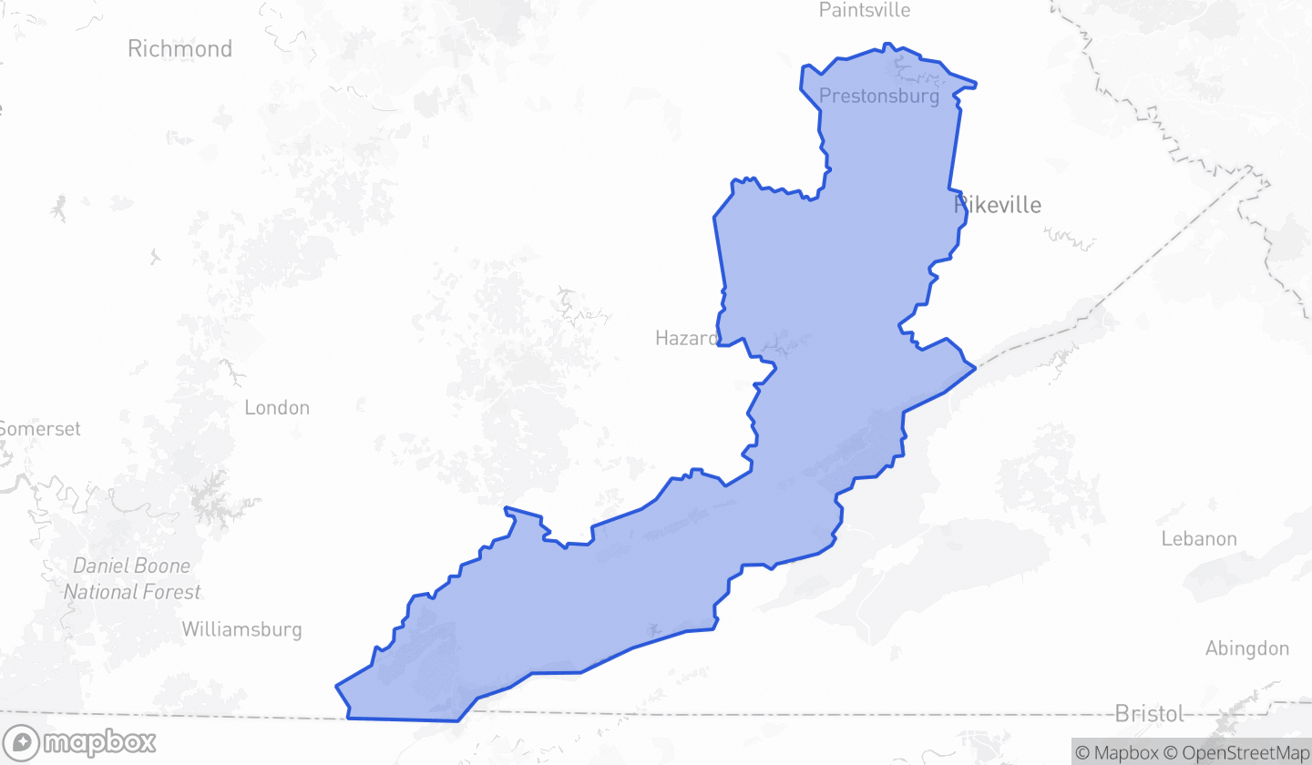 Map highlighting Senate District 29 in Kentucky
