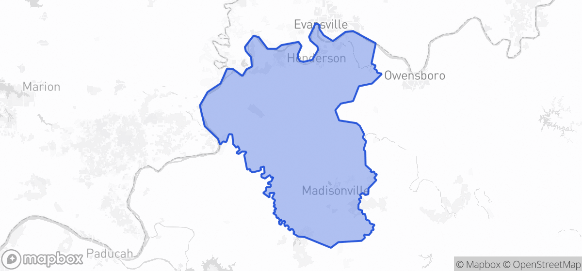 Map highlighting Senate District 04 in Kentucky