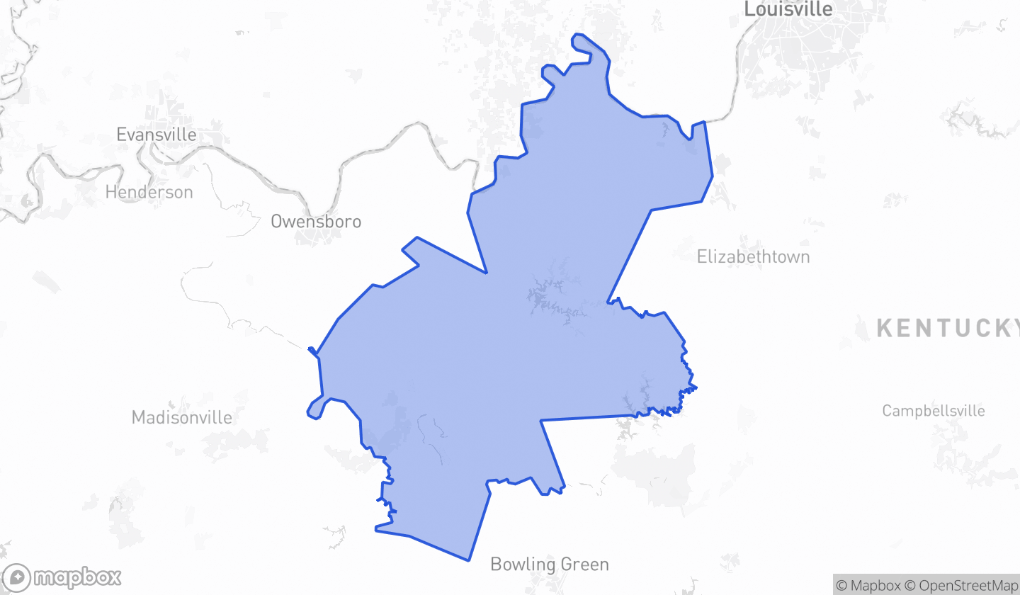 Map highlighting Senate District 05 in Kentucky