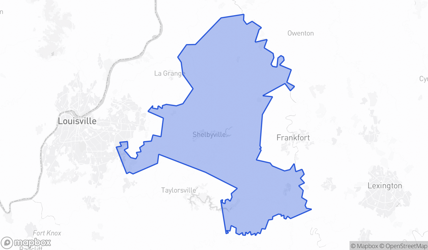 Map highlighting Senate District 07 in Kentucky