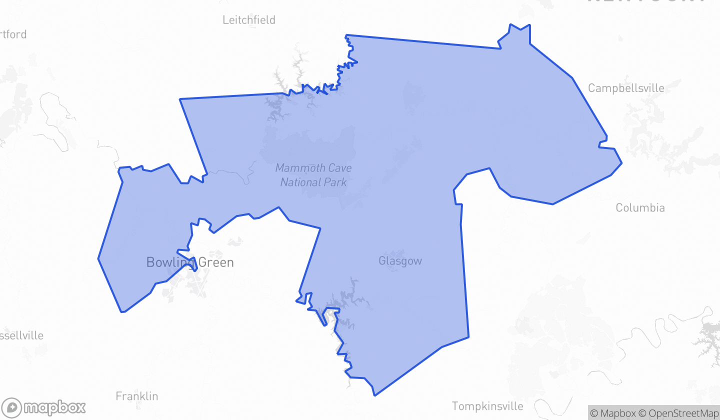 Map highlighting Senate District 09 in Kentucky